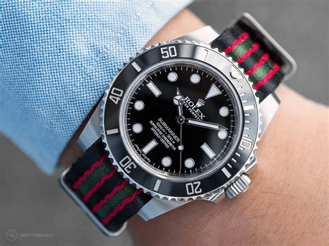 rolex submariner leather nato|best strap for Rolex Submariner.